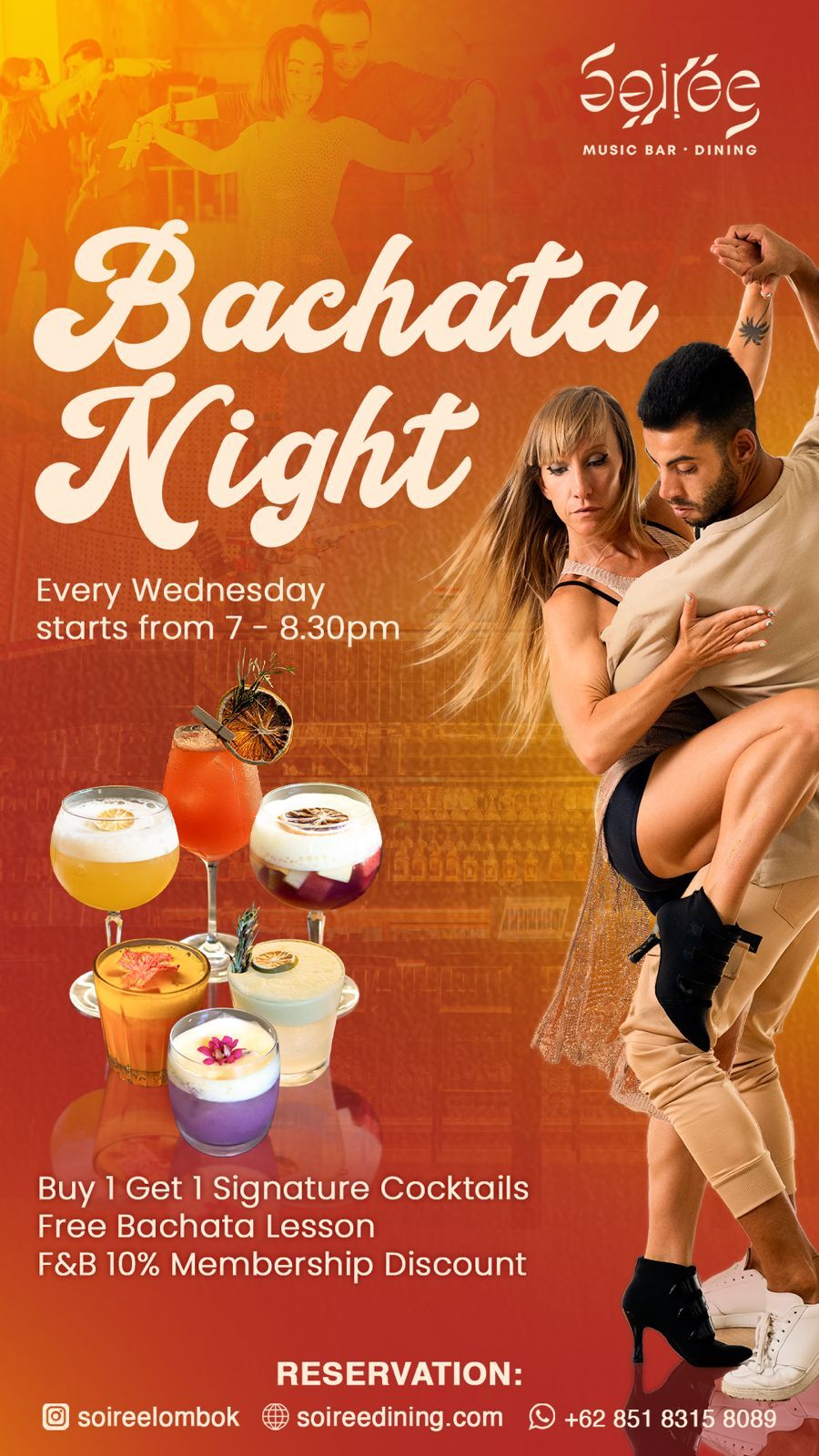 Wednesday Bachata Night at soiree Wednesday Bachata Night at soiree